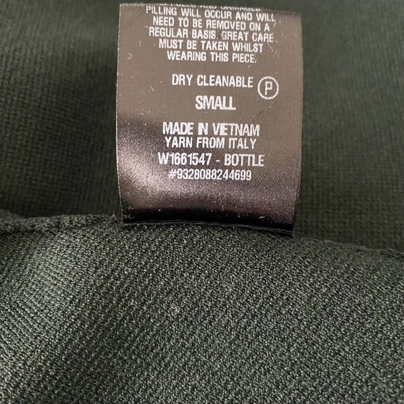 Scanlan Theodore Crepe Knit Peplum Wrap Jacket Bottle Green Size Small - Picture 8 of 8